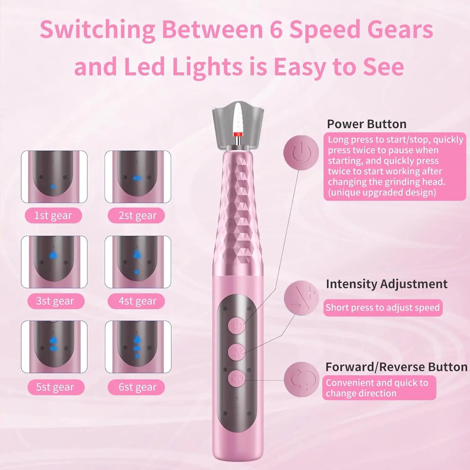 VIMYSHOW Cordless Electric Nail Drill — Professional Manicure & Pedicure Kit