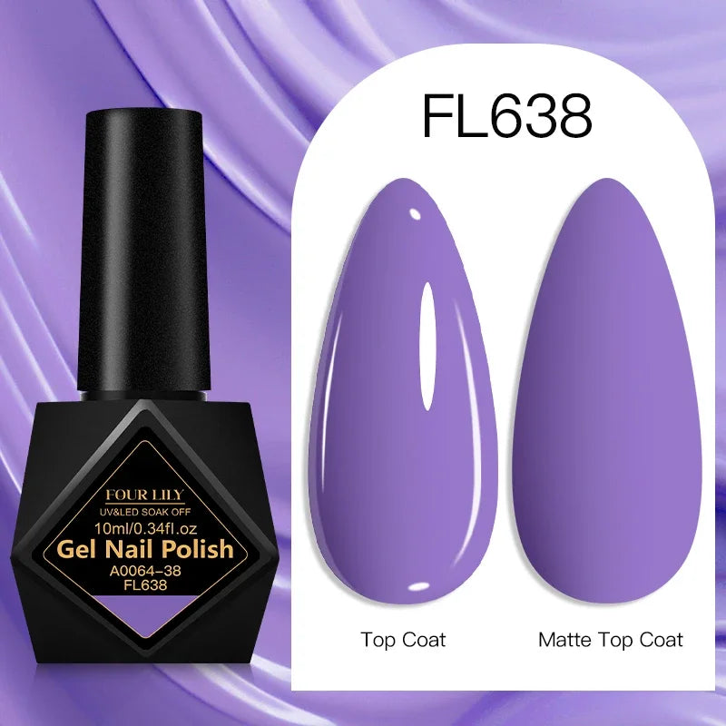 Four Lily Gel Nail Polish — Long Lasting Semi-Permanent Manicure Set