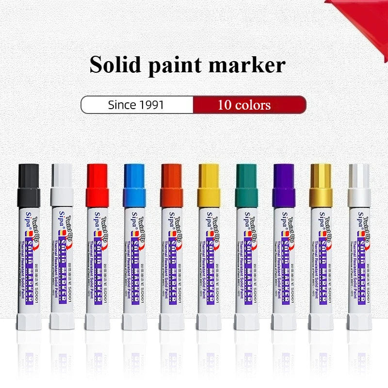 Solid Paint Marker — Waterproof Oil-Based Ink for Multi-Surface Use