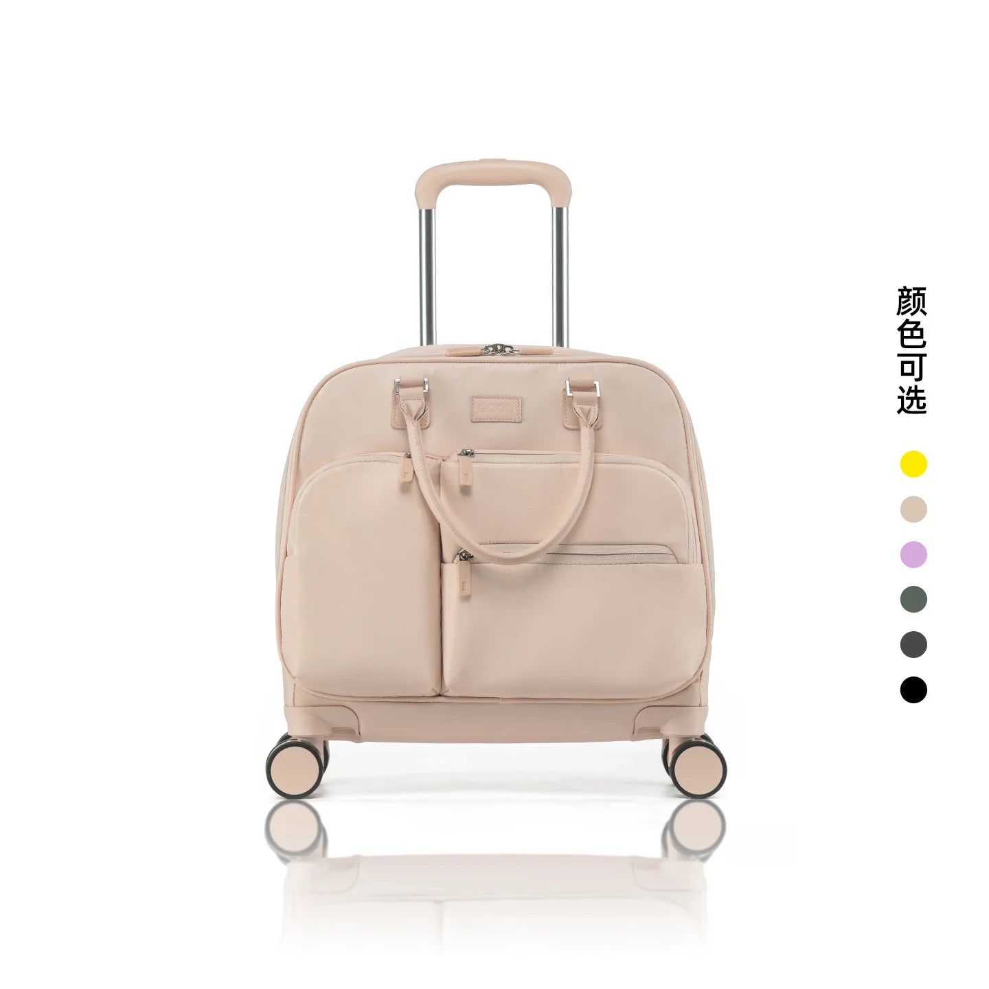 18 Inch Rolling Laptop Carry-On — Waterproof Business Travel Trolley Bag