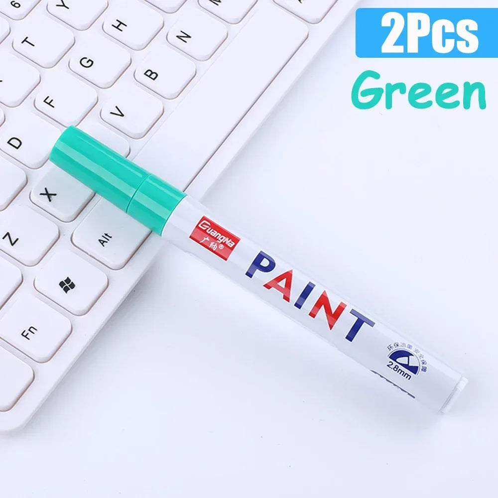 Permanent Paint Marker Pens — Waterproof Quick-Dry Tire & Craft Markers