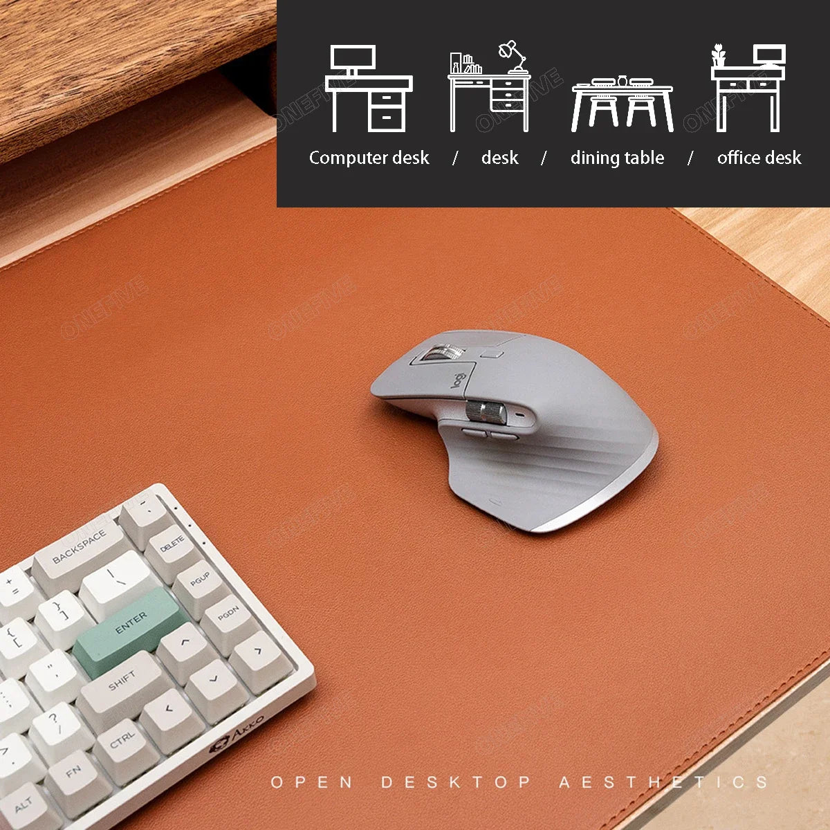 AIPHY Large PU Leather Desk Mat — Waterproof Desktop Protector for Office and Gaming