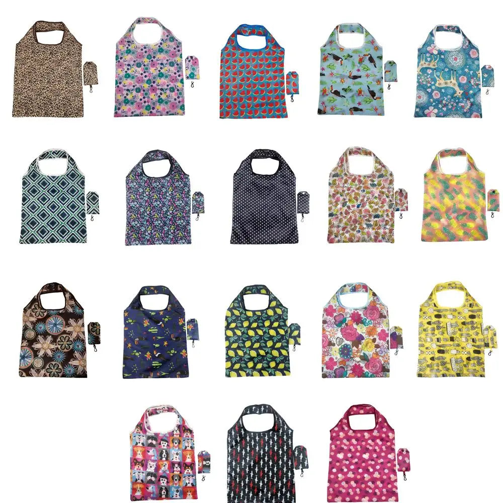 Large Foldable Reusable Shopping Bag — Heavy Duty Washable Grocery Pouch