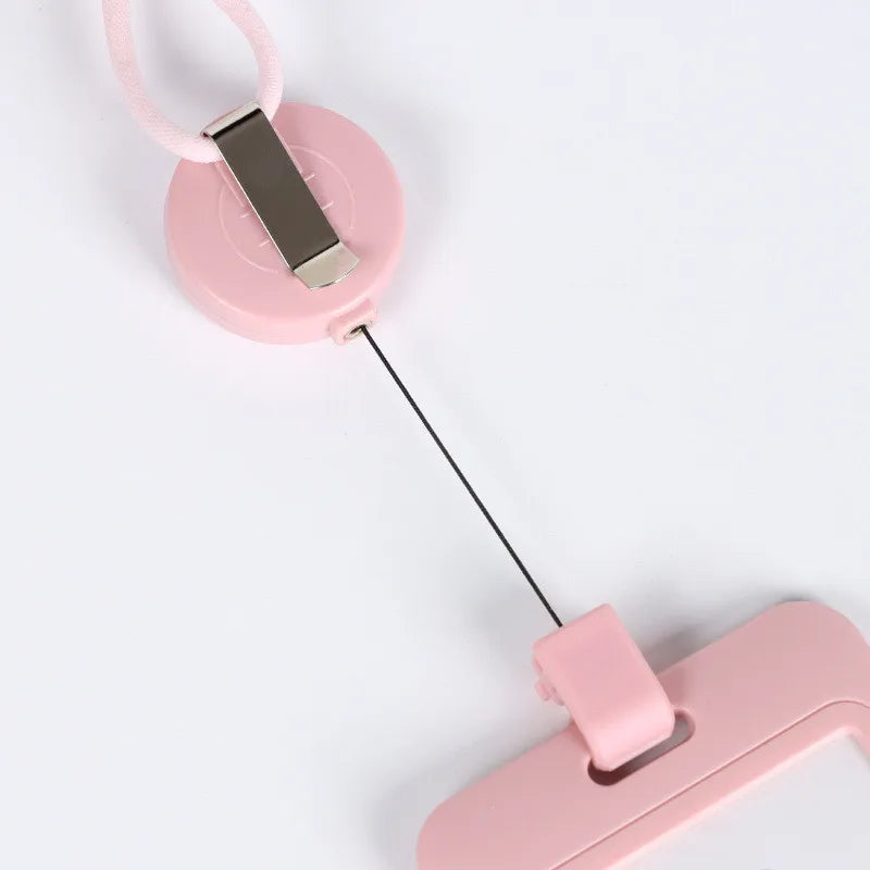 Retractable Badge Holder — Adjustable ID Card Pendant with Reel