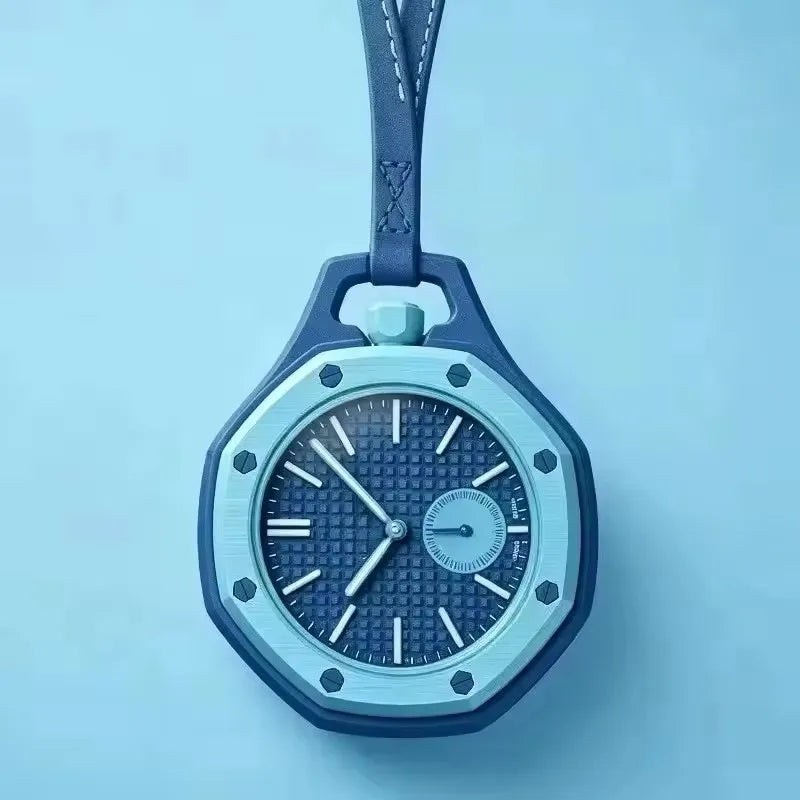 Silicone Pocket Watch with Sling — Portable Quartz Timepiece, Multicolor