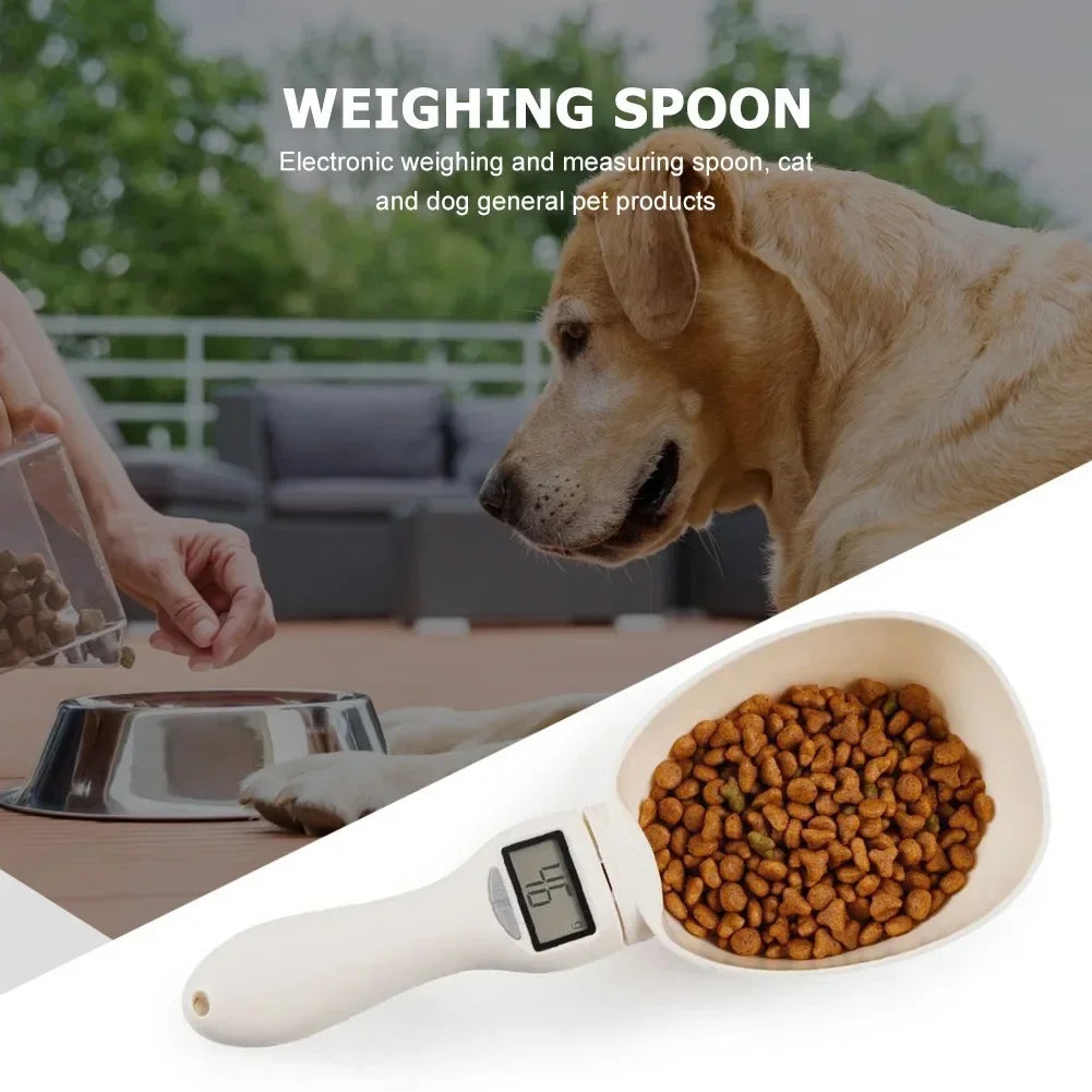 Digital Pet Food Measuring Scoop — Electronic Spoon Scale with LED Display
