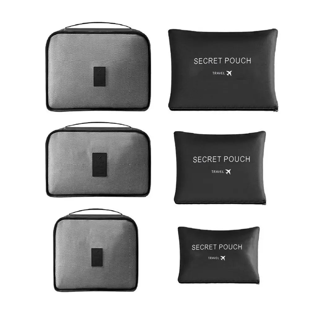 6-Piece Travel Packing Cube Set — Luggage Organizers for Clothes and Accessories