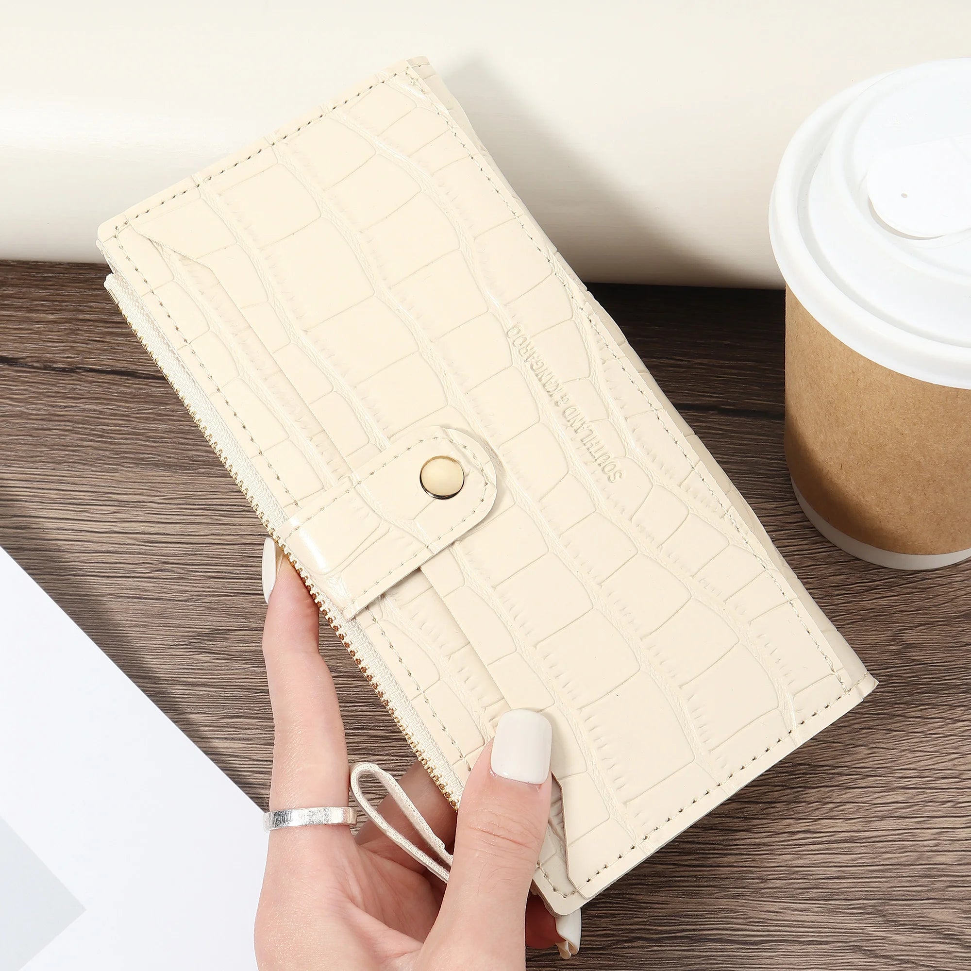 Women's Long Wallet Clutch — Multi-Slot Organizer with Phone Compartment