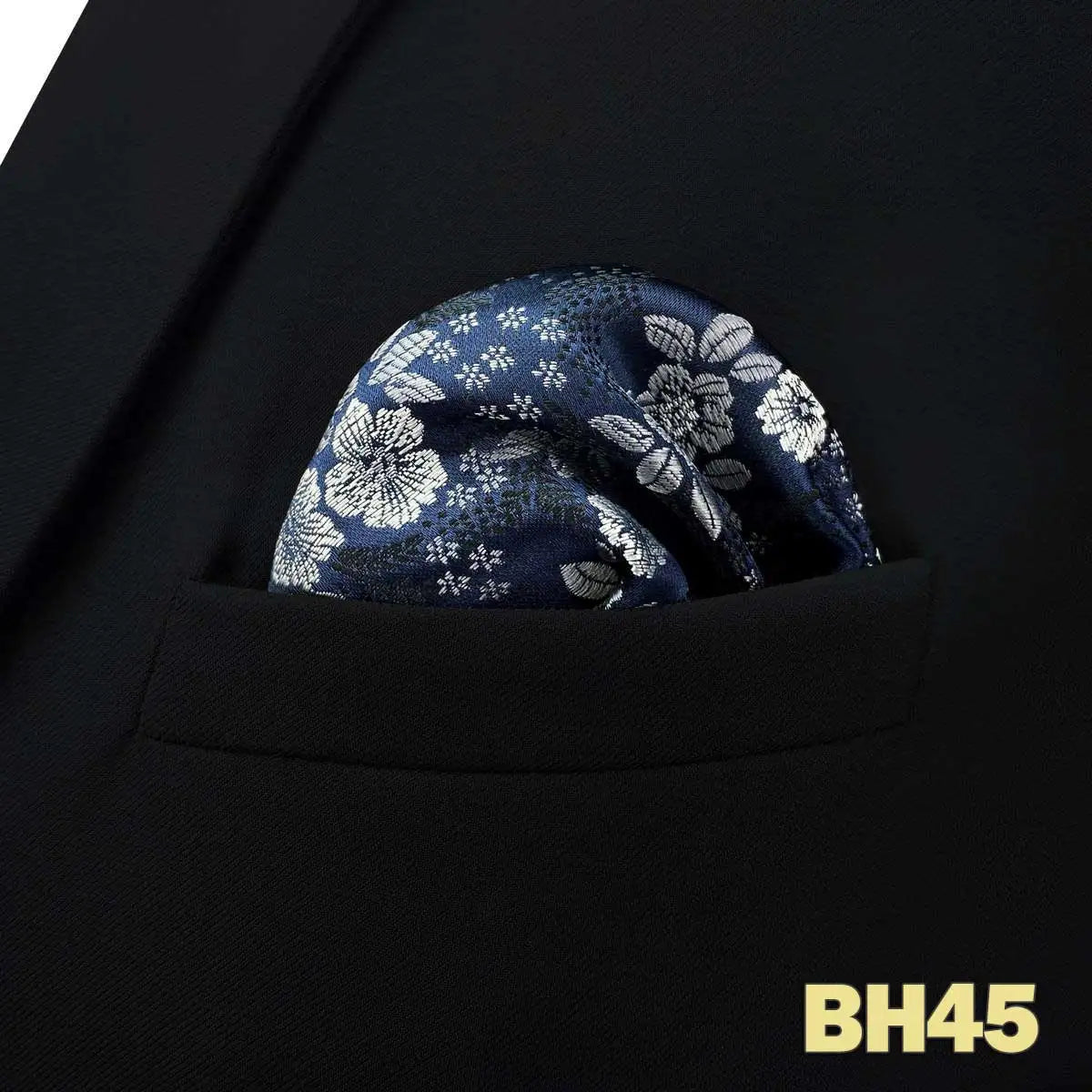 shlax&wing Men's Paisley Pocket Square — Elegant Microfiber Handkerchief for Suits