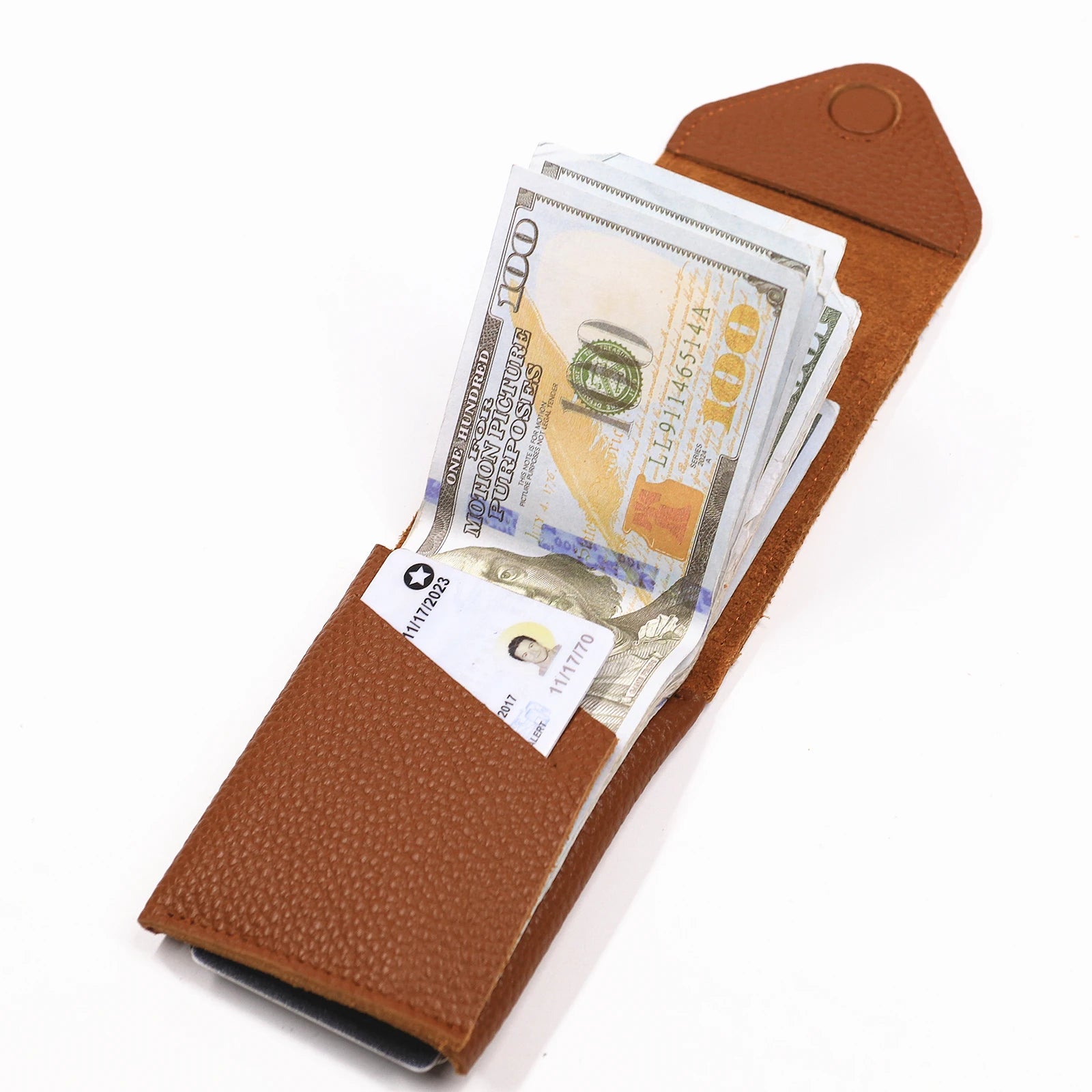 ztellhim Genuine Leather Slim Wallet — Vintage Full Grain Cowhide Card Holder