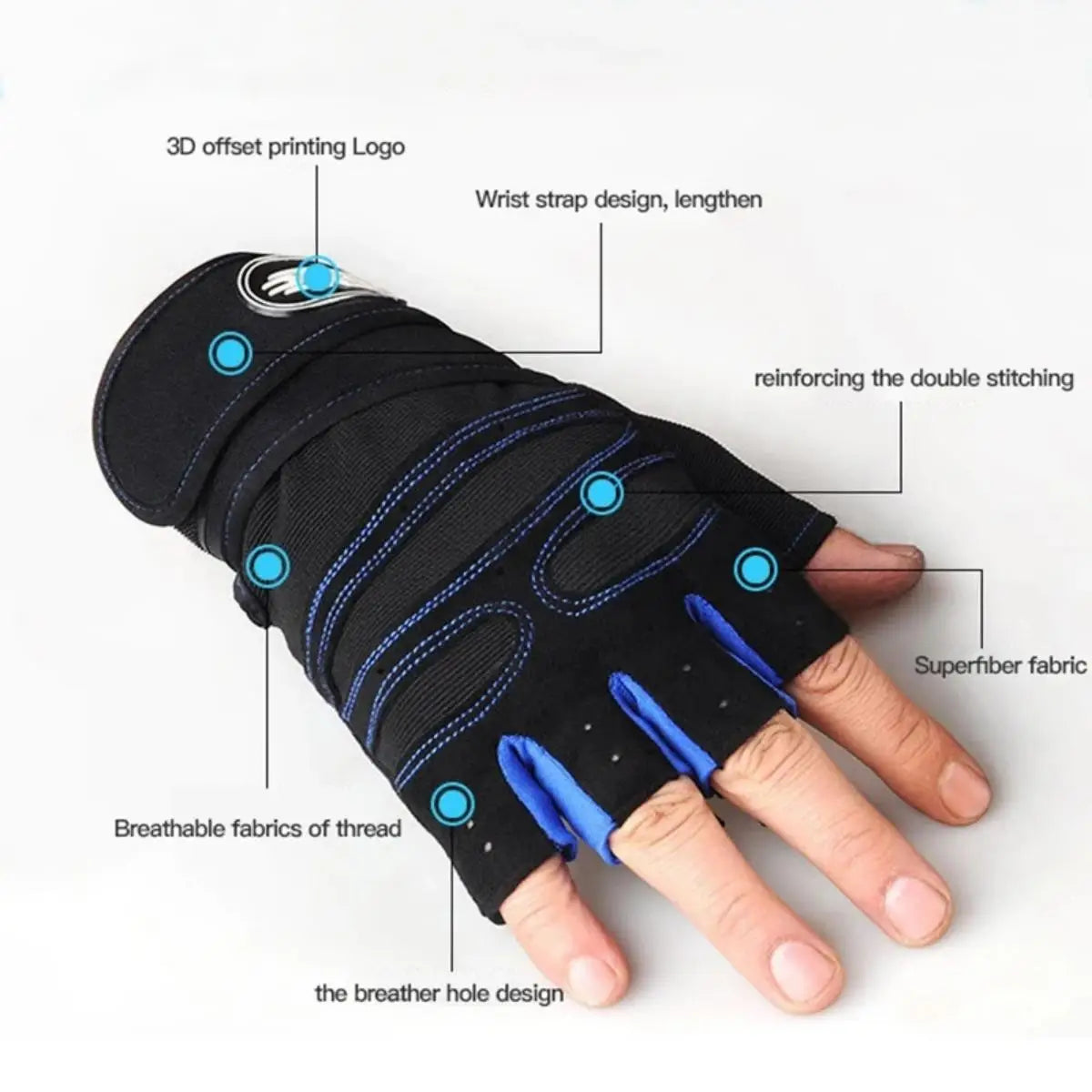 Fitness Weight Lifting Gloves — Wrist Support & Palm Protection