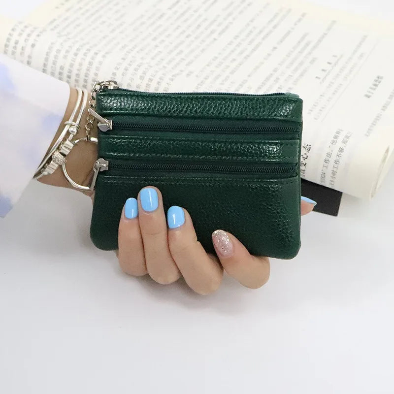 molfmy Compact Coin Purse — Lightweight Double-Layer Zipper Wallet
