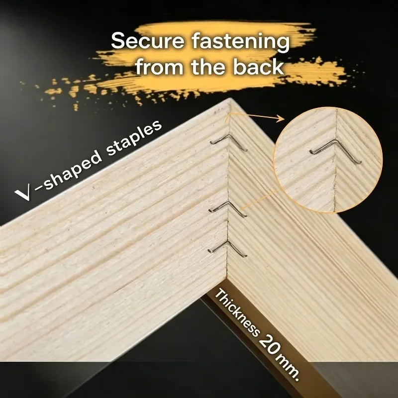 Detachable Wooden Canvas Stretcher Bars — Modular DIY Painting Frame