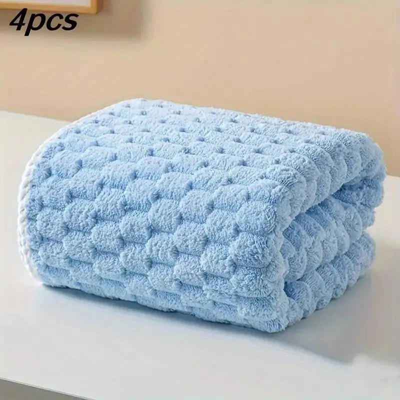 Ultra-Soft Coral Velvet Bath Towel — Quick Drying & Highly Absorbent