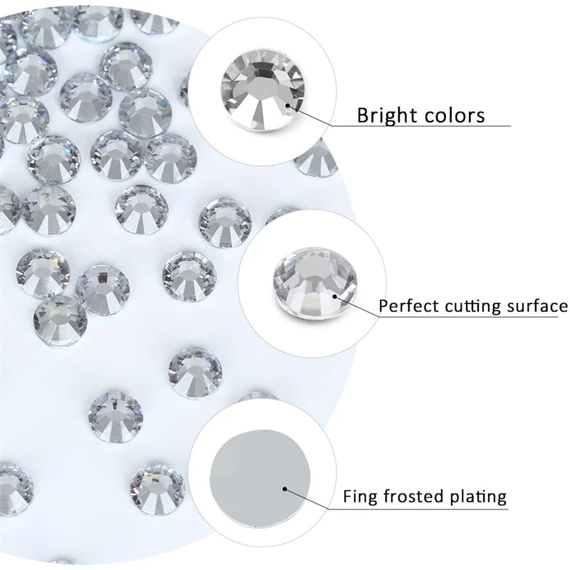 Nibiru DU Clear Flatback Rhinestone Set — 3792pc Crystal Nail Art Kit