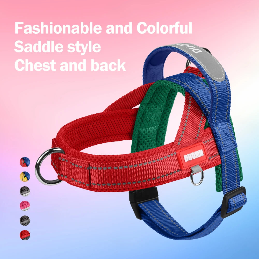 Reflective Dog Vest Harness — No-Pull Saddle Style for Small to Large Dogs