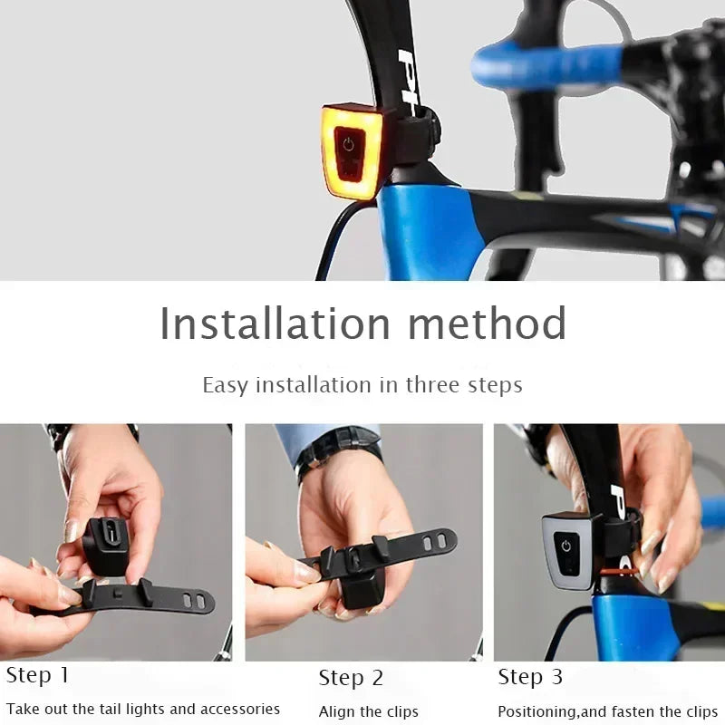 SMHXIANGQIANJIN Bicycle Rear Light — USB Rechargeable Waterproof Taillight