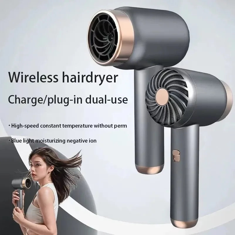 Portable USB Rechargeable Hair Dryer — Compact Foldable Design for Travel