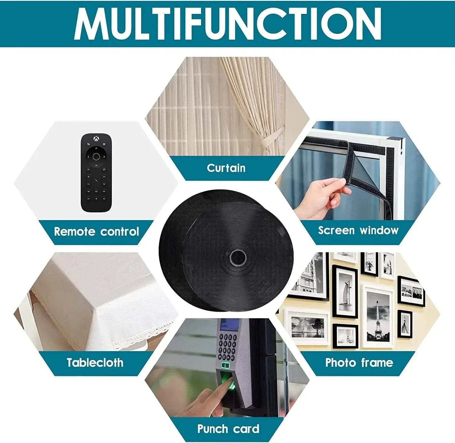 Self-Adhesive Hook and Loop Fastener Roll — Versatile Double-Sided Magic Tape
