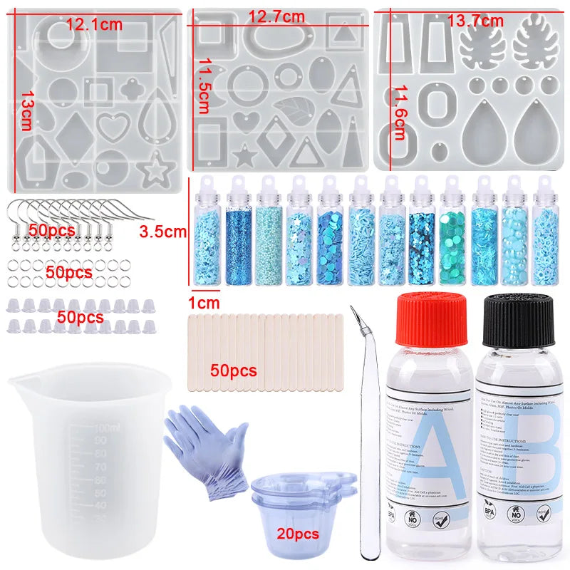 QIAO Epoxy Resin Casting Kit — DIY Jewelry Making Molds & Glue Set