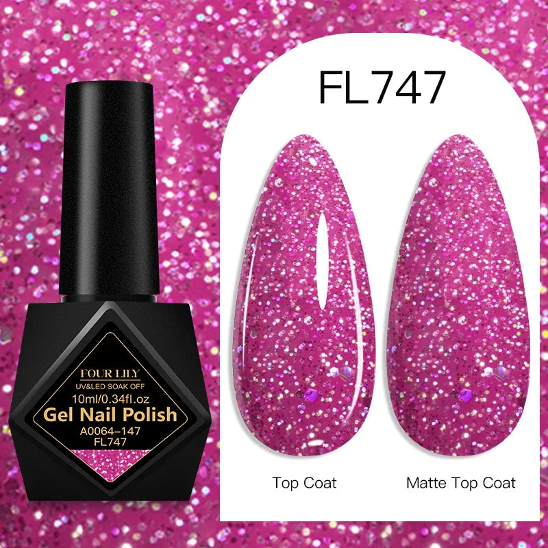 Four Lily Gel Nail Polish — Long Lasting Semi-Permanent Manicure Set