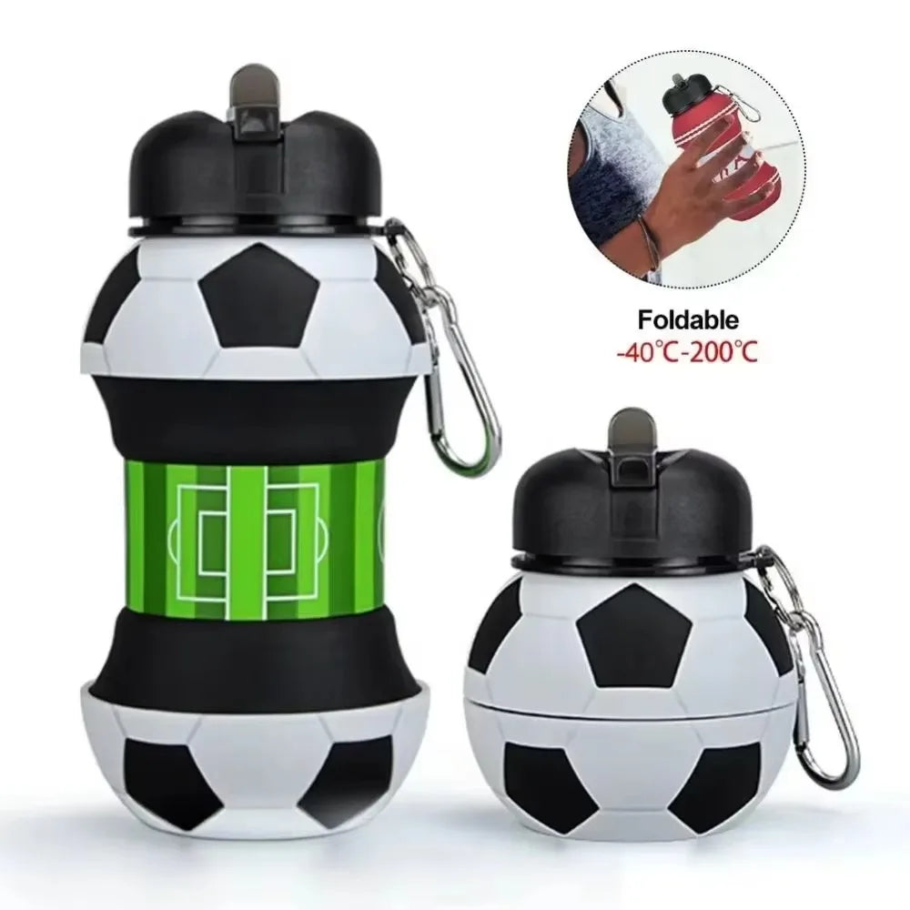 Collapsible Silicone Water Bottle — Leakproof Foldable Sports Cup