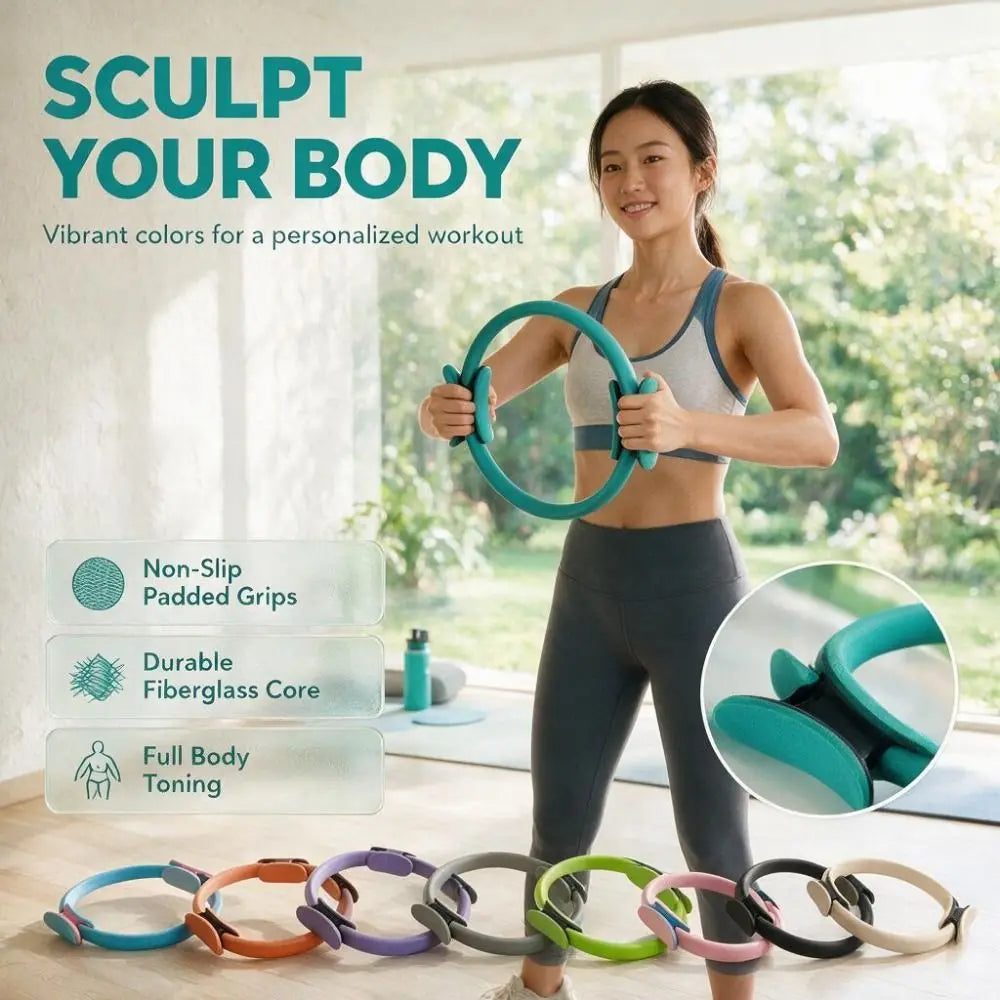 Fiberglass Pilates Ring — Full Body Toning & Strength Training Tool