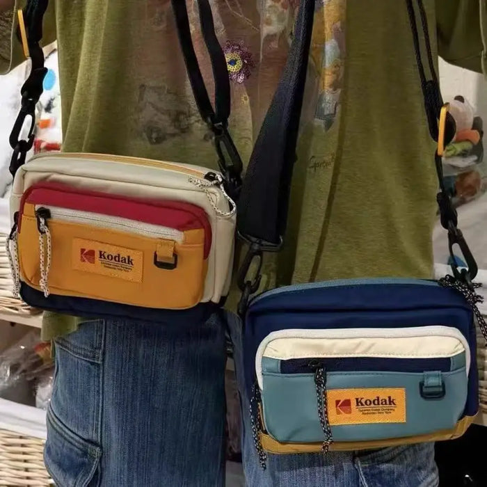 Kodak Retro Colorblock Camera Bag — Lightweight Crossbody Shoulder Bag
