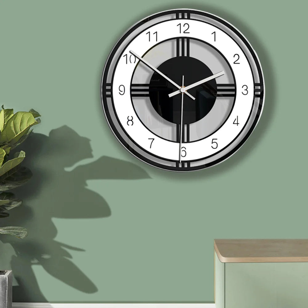 Modern Acrylic Wall Clock — Silent Circular Timepiece for Home Decor