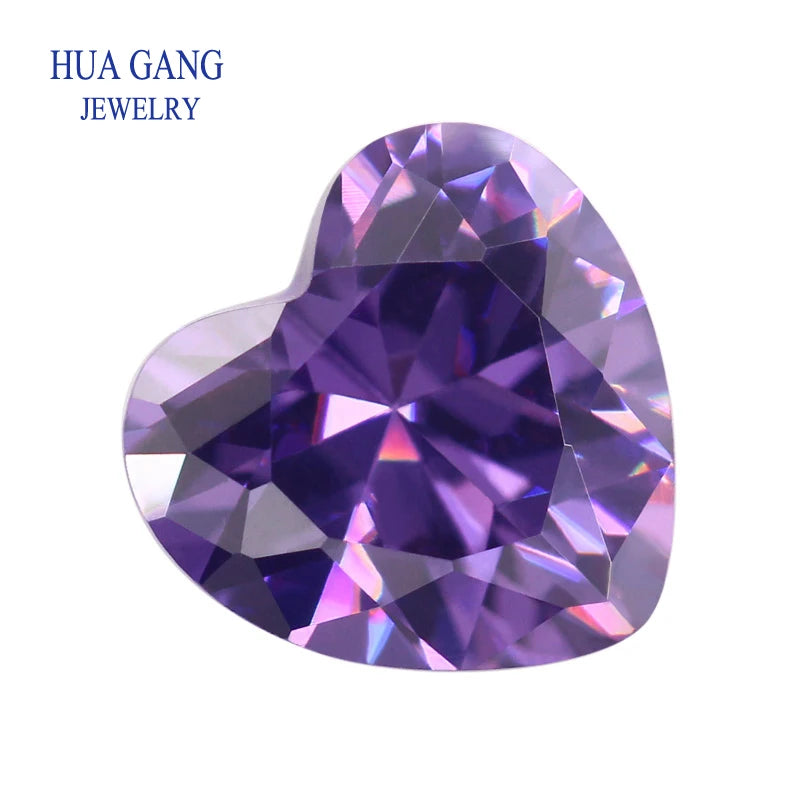 Multicolor Heart Shape Cubic Zirconia Stones — Brilliant Cut Loose Gems for Jewelry Making