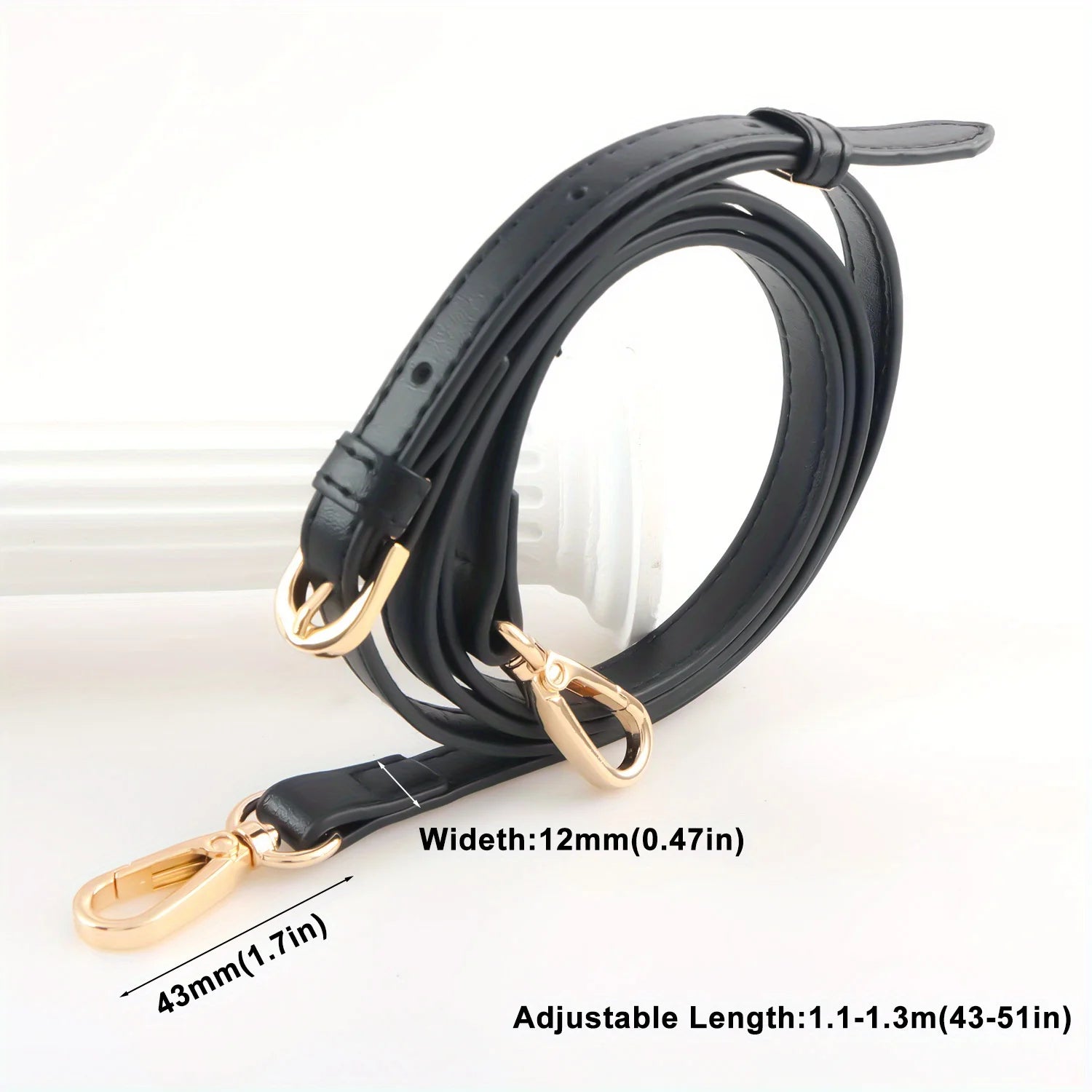 LEBATSION Leather Purse Strap — Adjustable Replacement Shoulder Strap for Handbags