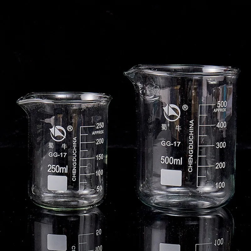 Large Glass Laboratory Beaker — 2000ml Capacity for Science & Mixing