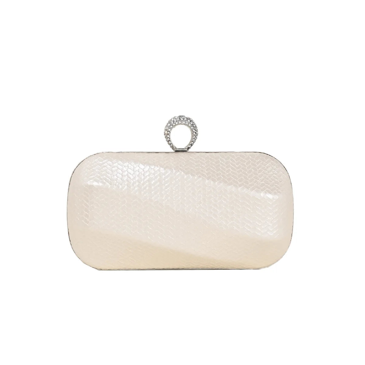 Women's Elegant Square Clutch Bag — Evening Handbag with Long Chain