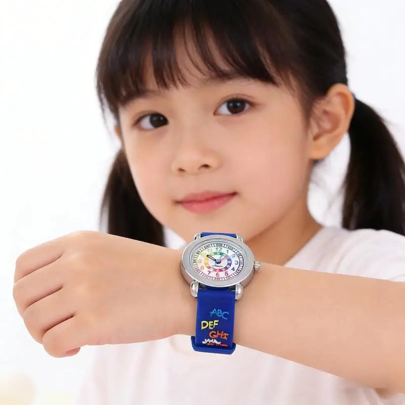 DENTON SIDPEGA Alphabet Text Silicone Watch — Fashionable Quartz Timepiece