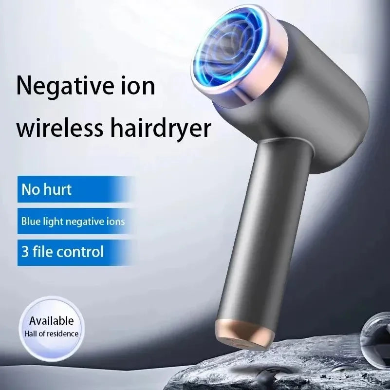 Portable USB Rechargeable Hair Dryer — Compact Foldable Design for Travel