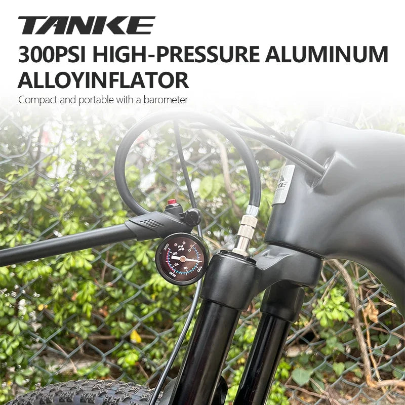 High-Pressure Portable Bike Air Pump — Precision Inflator for Suspension and Tires