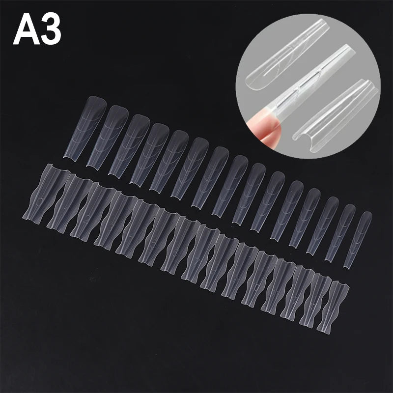 60Pcs Poly Dual Nail Forms — Fast Shaping Gel Extension Tool