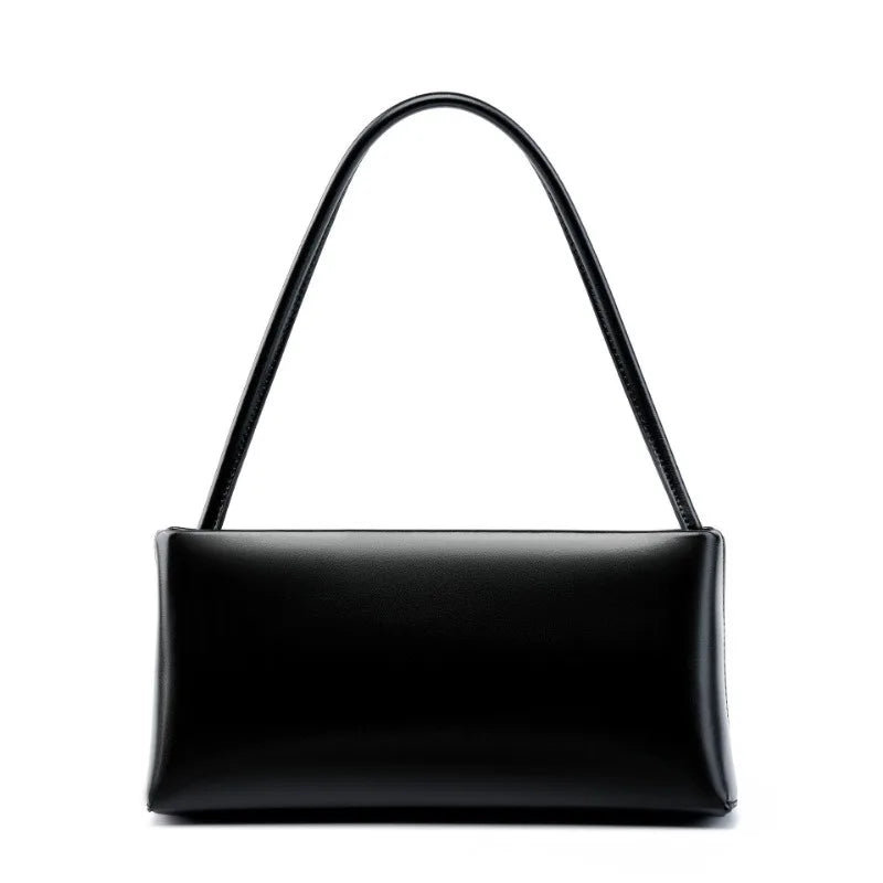 ZENCY Luxury Leather Shoulder Bag — Elegant Baguette Style Crossbody