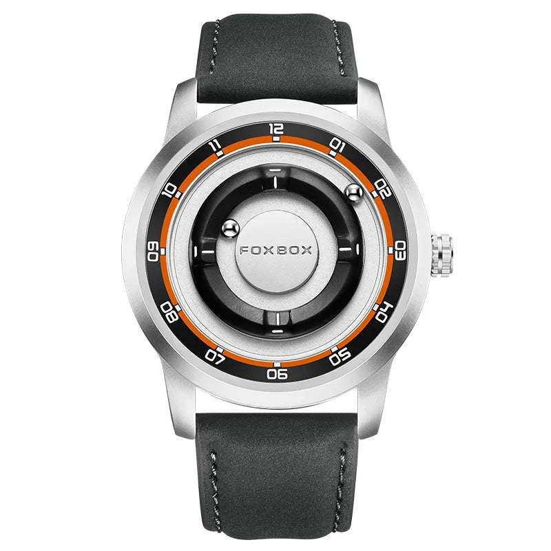 foxbox Planet Design Quartz Watch — Floating Magnetic Pointer Men's Timepiece