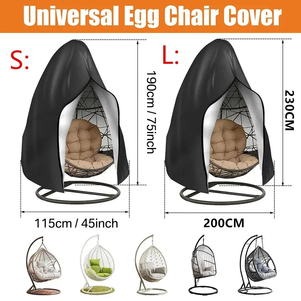 Patio Hanging Egg Chair Cover — Waterproof Heavy Duty Swing Seat Protector