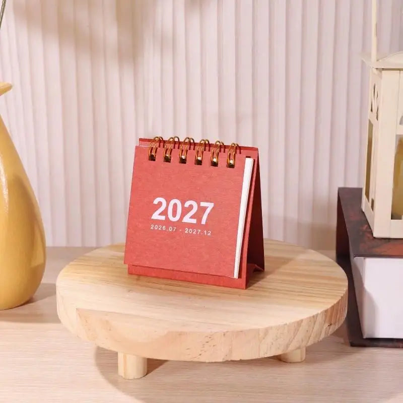 Mini Desktop Calendar — Portable Daily Planner for Office and Home