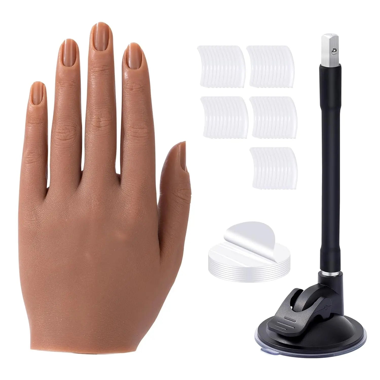 Zishine Nail Practice Hand Model — Realistic Silicone Mannequin with Stand