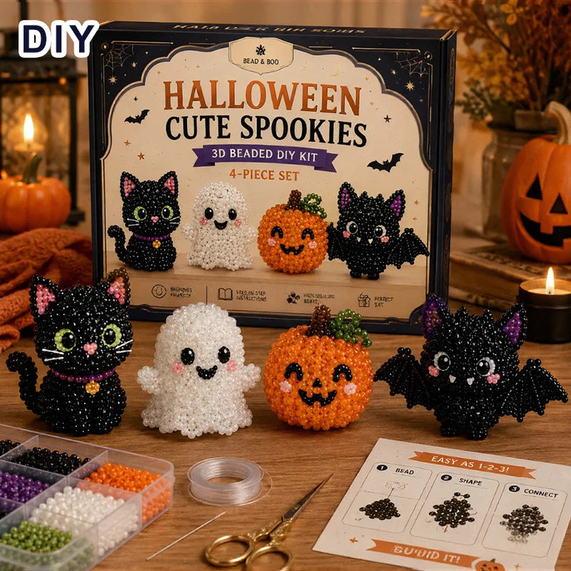 DIY Animal Beading Craft Kit — Handmade 3D Beaded Animal Set with Instructions