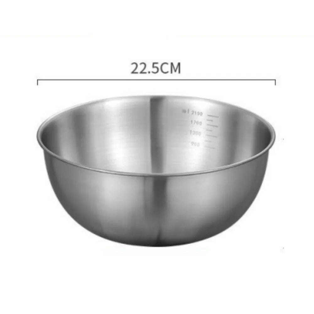 Stainless Steel Mixing Bowl Set — Versatile Kitchen Prep & Storage