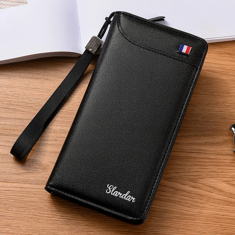 TCGAD Men's Vintage Business Clutch — Multi-Functional Phone Bag & Wallet