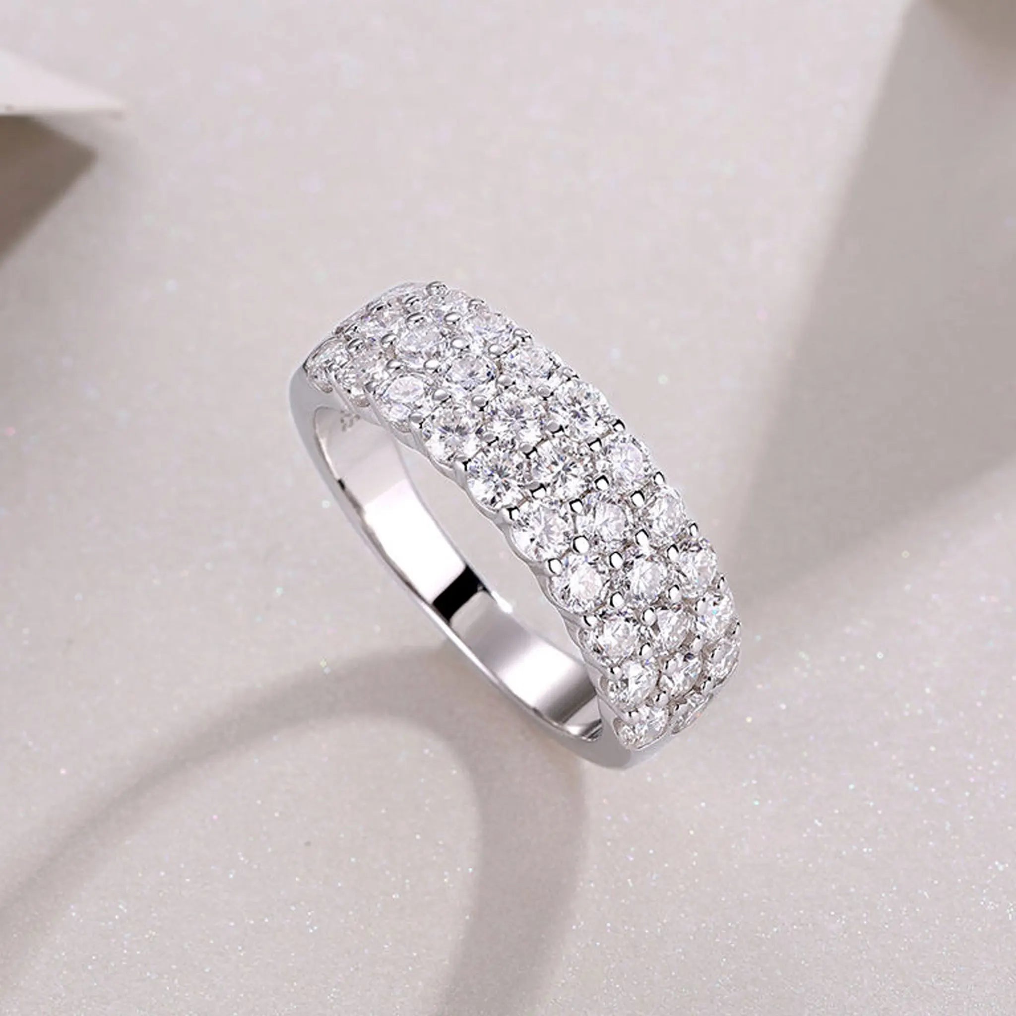 Moissanite Bridal Ring Set — 3-Piece S925 Silver Wedding Jewelry