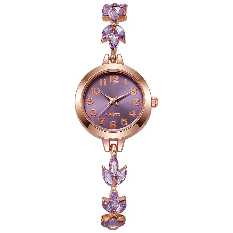 Elegant Women's Rhinestone Bracelet Watch — Luxury Quartz Timepiece