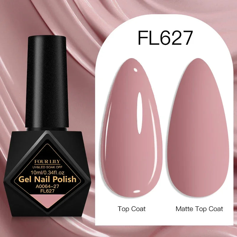 Four Lily Gel Nail Polish — Long Lasting Semi-Permanent Manicure Set