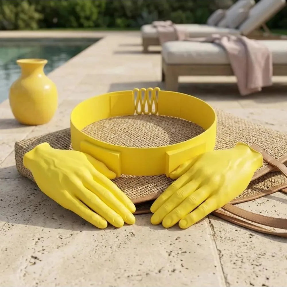 Funny Double-Palm Hand Sun Visor — Quirky Novelty Headband for Summer Parties