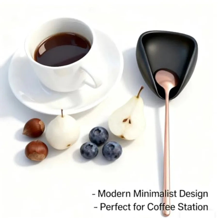 Ceramic Coffee Bean Dosing Cup & Sprayer Set — Elegant Coffee Station Organizer